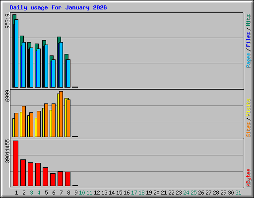 Daily usage for January 2026
