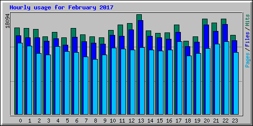 Hourly usage for February 2017