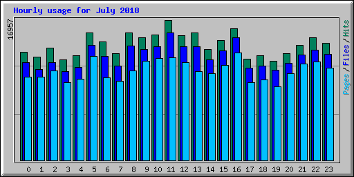 Hourly usage for July 2018