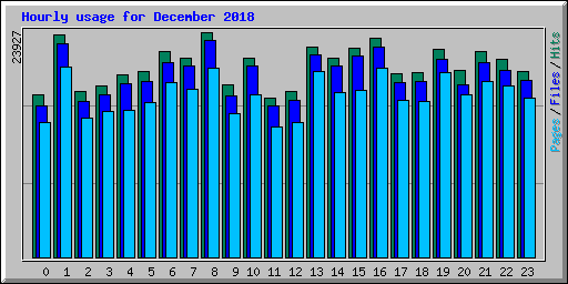 Hourly usage for December 2018