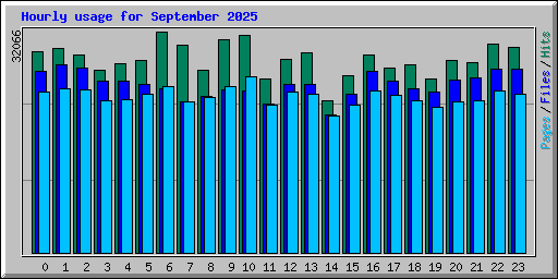 Hourly usage for September 2025