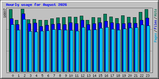 Hourly usage for August 2026